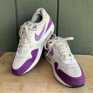 Nike Air Max 1 Atomic Violet Suede Sneakers Shoes (319986-118) Women Size 10 US